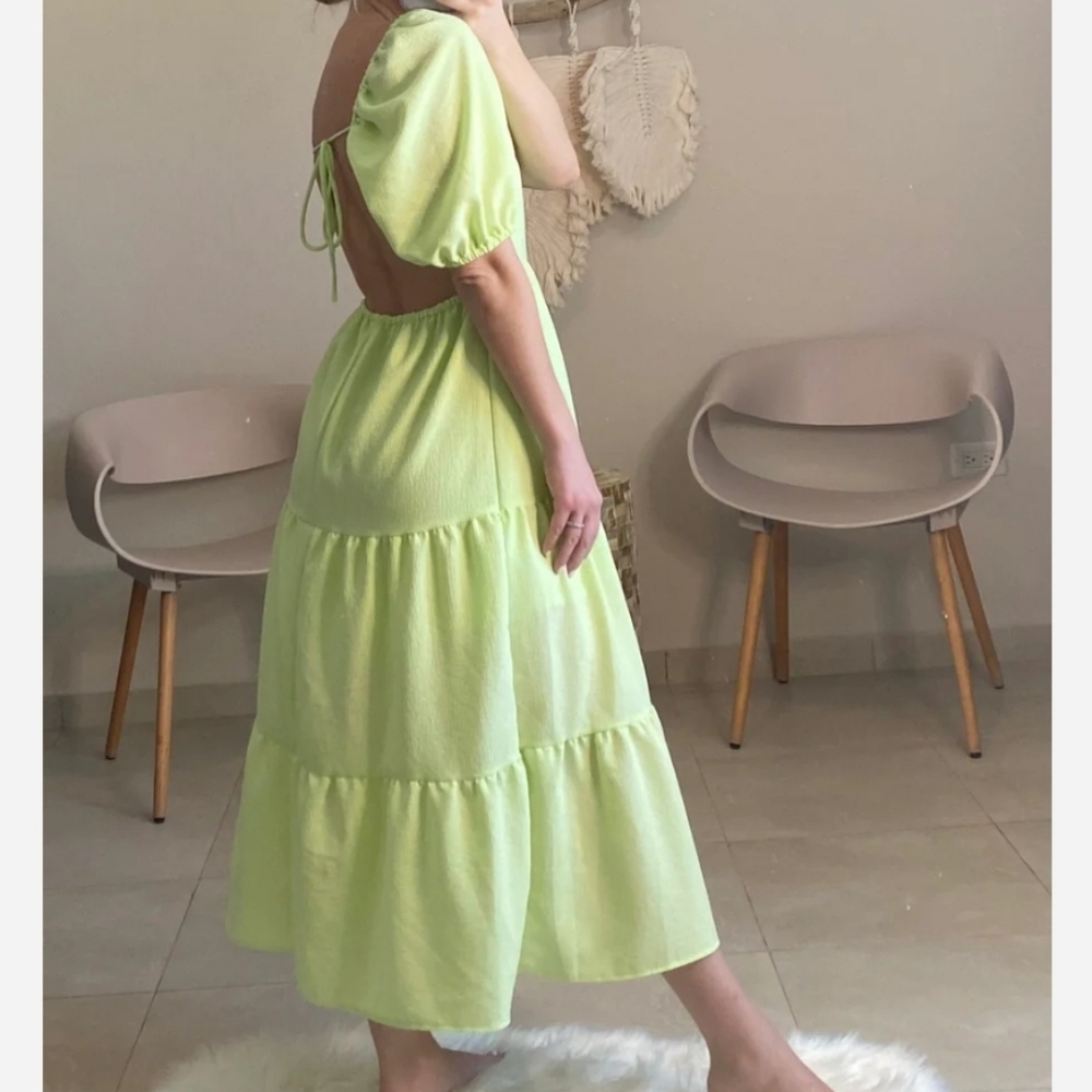 Backless Green Dress